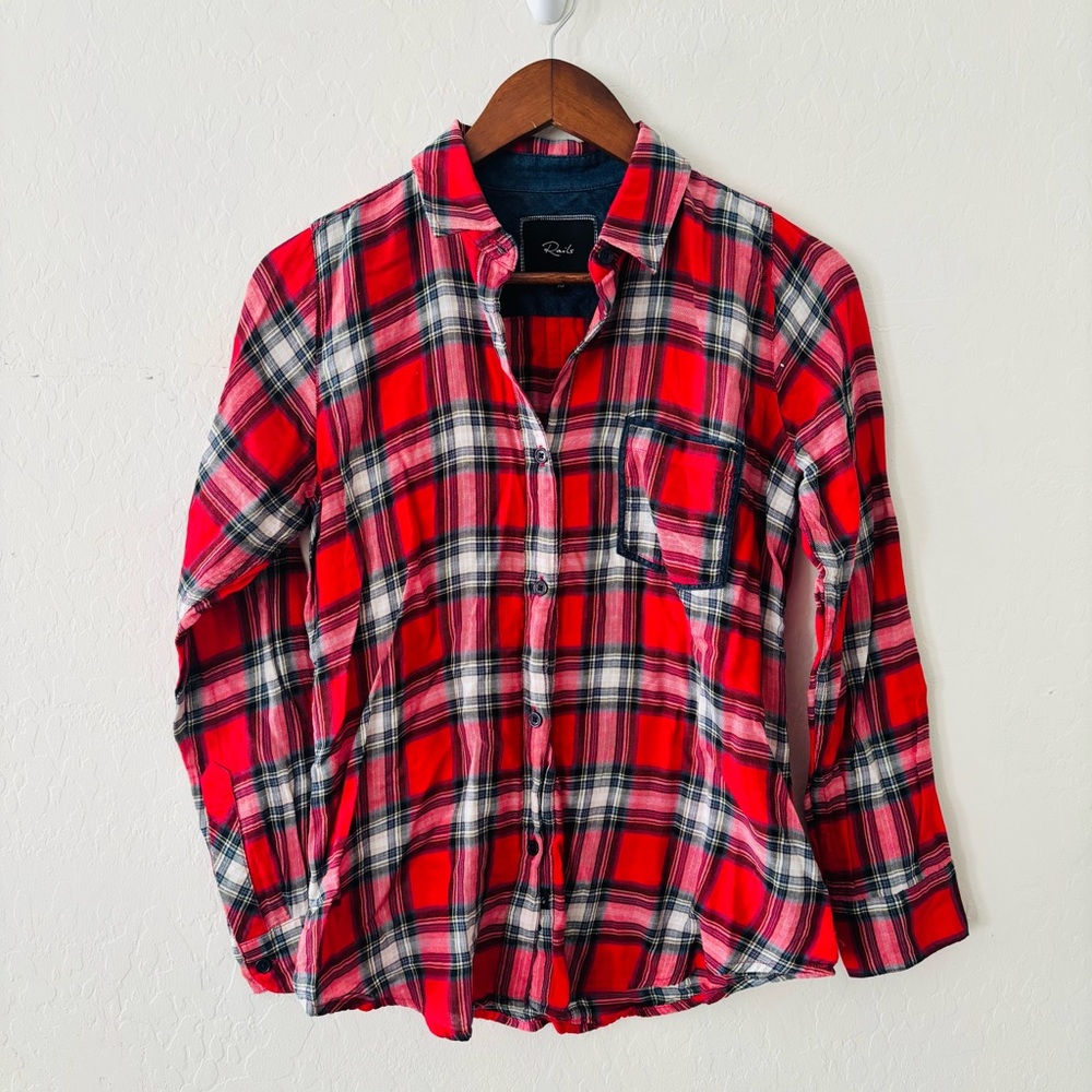 Rails Red and Black Plaid Men's Shirt